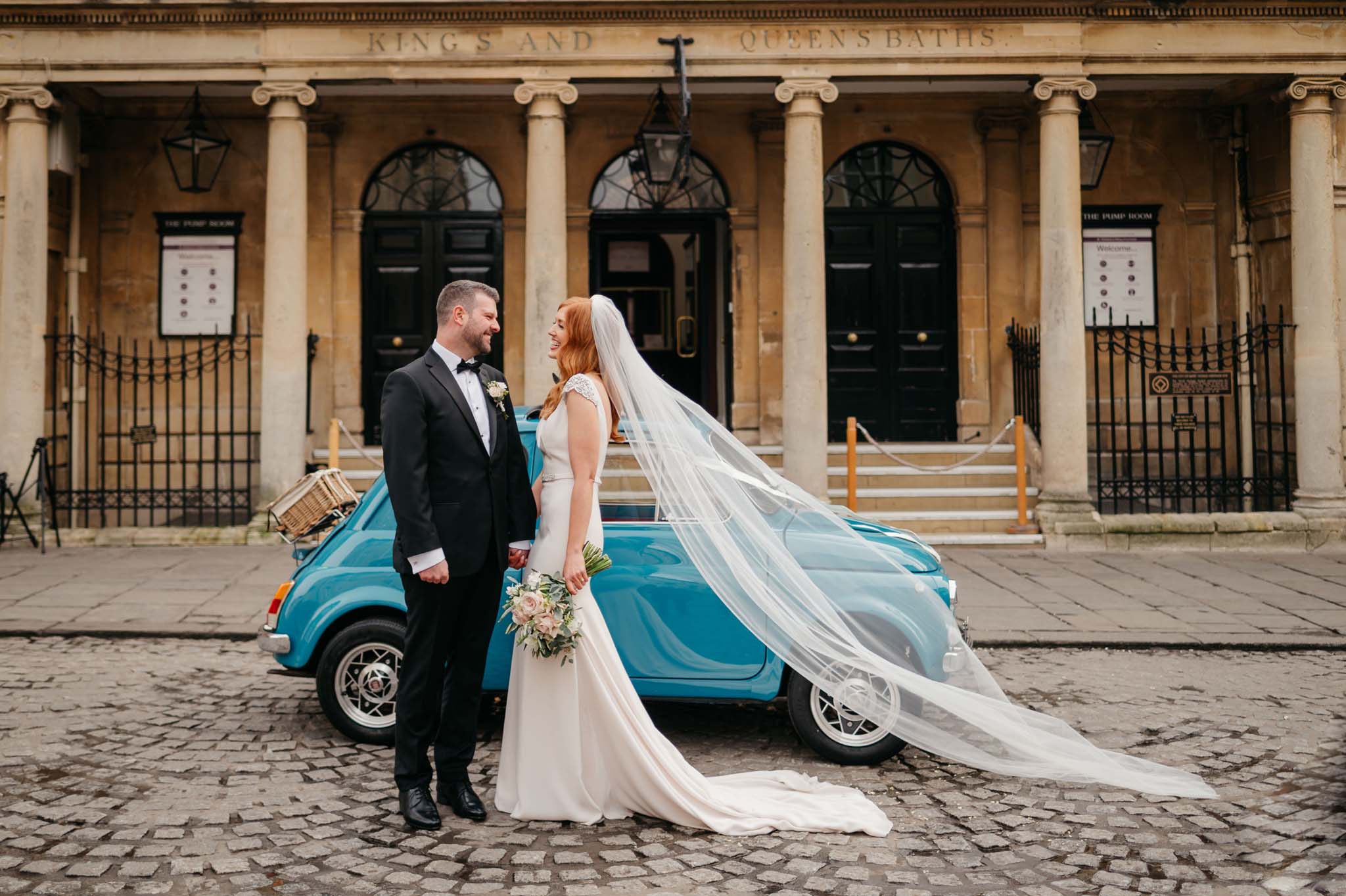 Couple depart from the Stall Street Entrance of the Pump Room