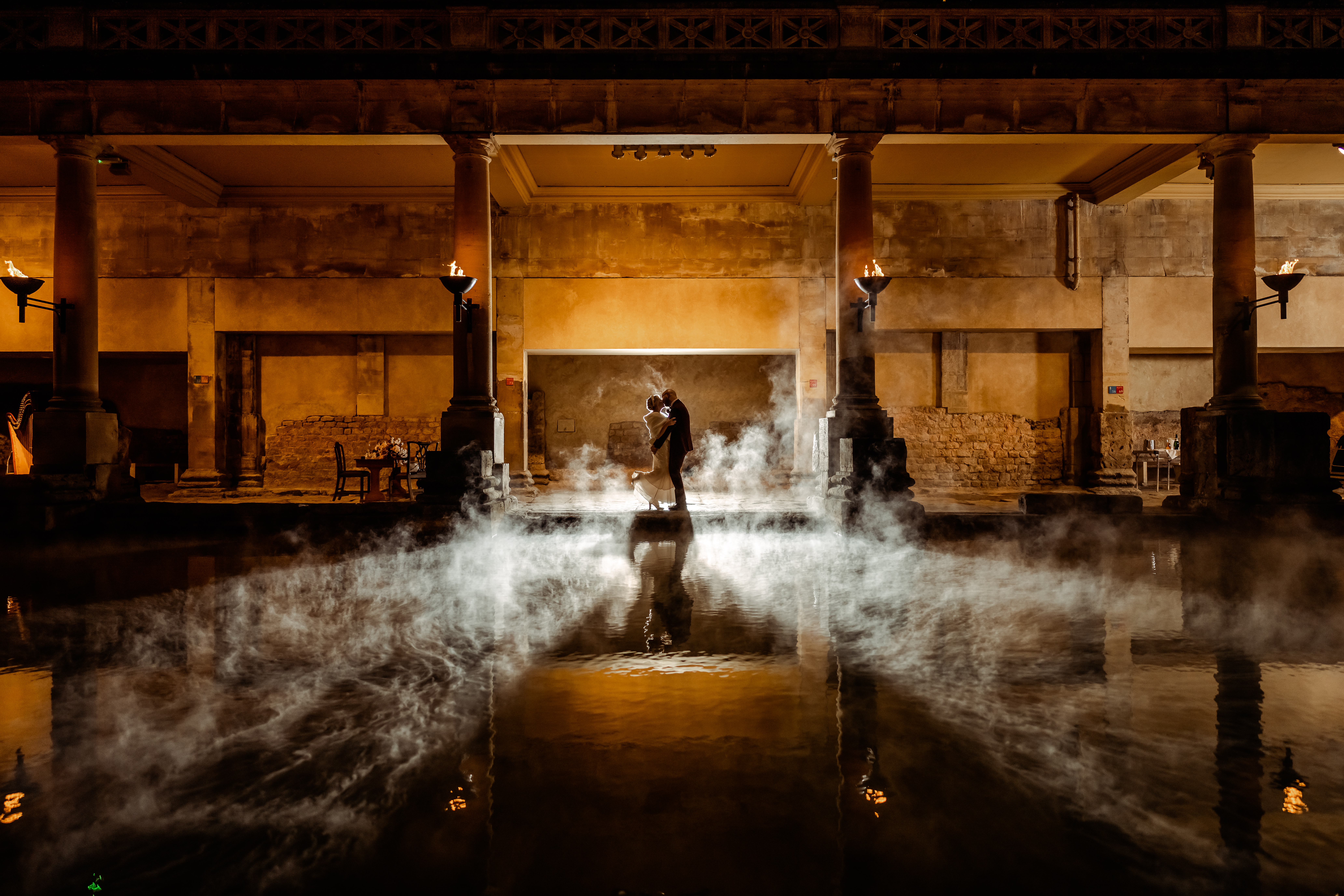 Wedding Couple at the Roman Baths, Rich Howman