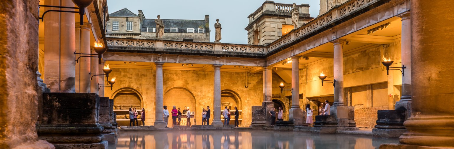 Drinks reception at the Great Bath, Roman Baths